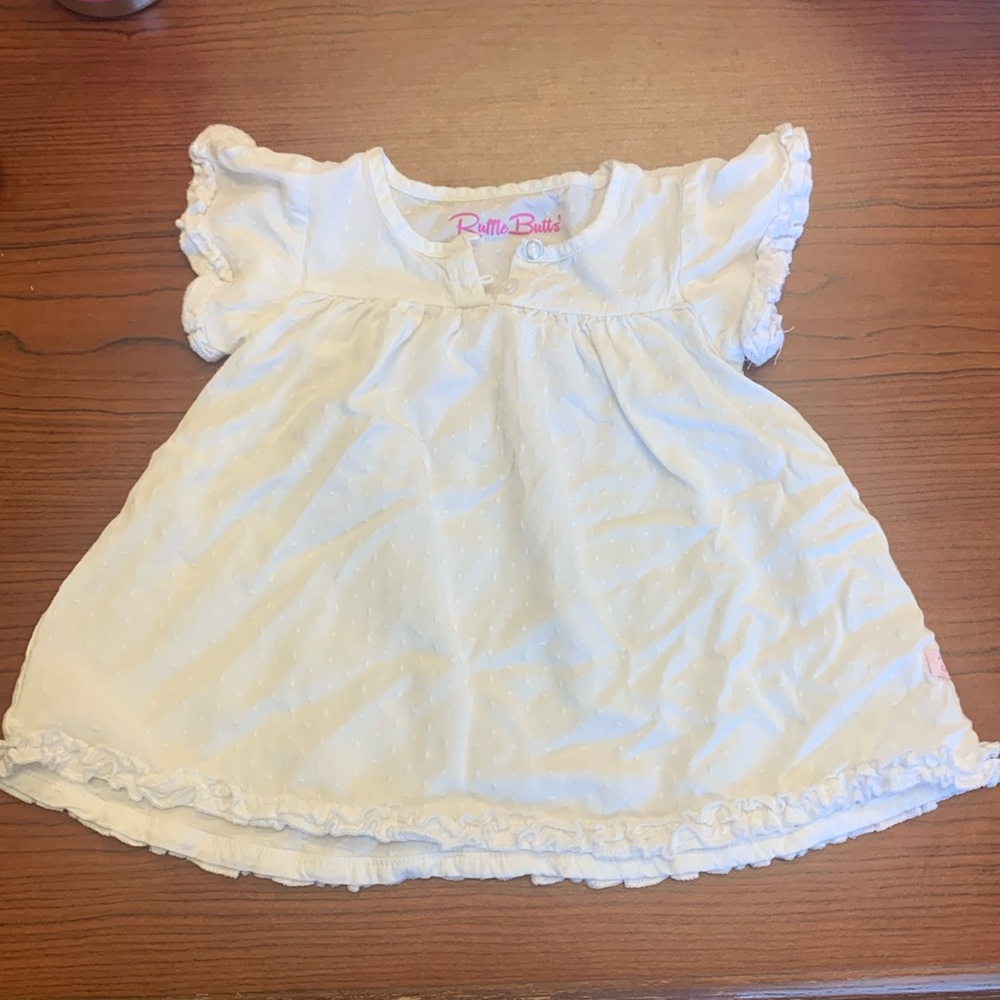 Ruffles Butts white top